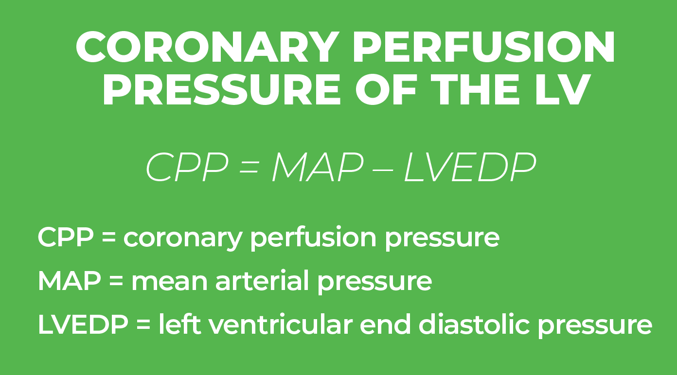 CPP   MAP   LVEDP,Coronary Perfusion Pressure of the LV  CPP   coronary perfusion pressure MAP   mean arterial pressu   