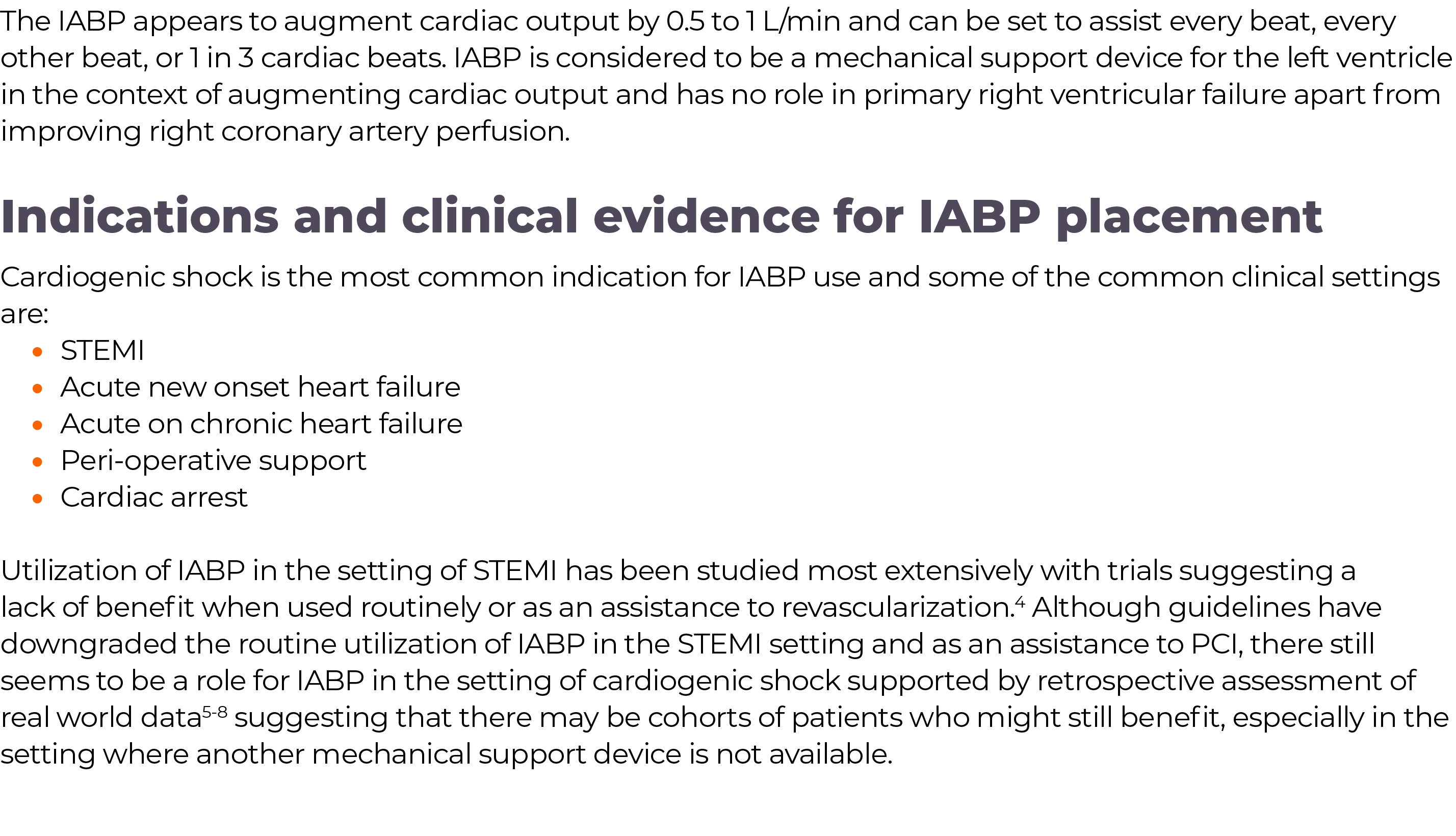 The IABP appears to augment cardiac output by 0 5 to 1 L min and can be set to assist every beat, every other beat, o   