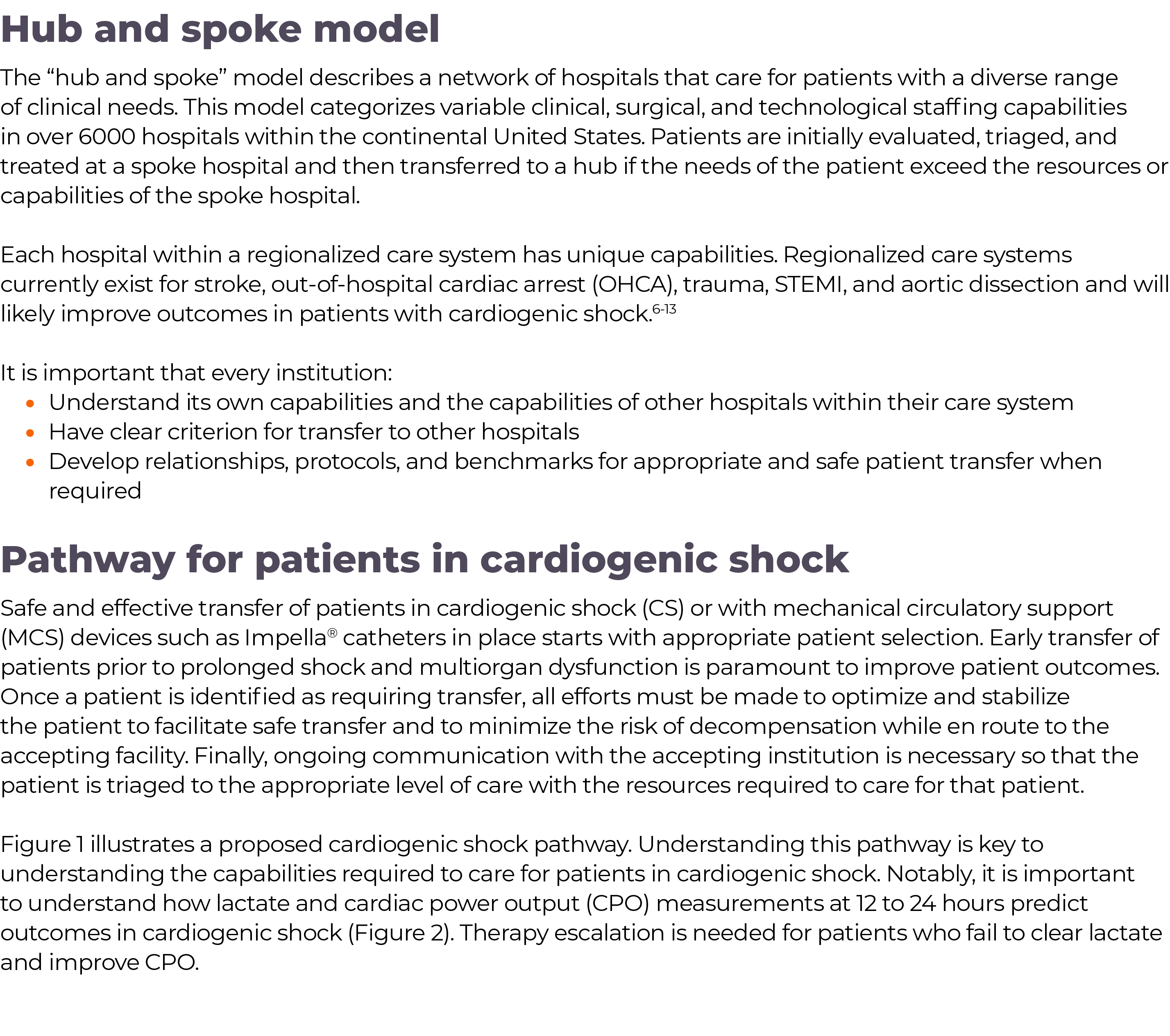 ,Hub and spoke model The  hub and spoke  model describes a network of hospitals that care for patients with a diverse   