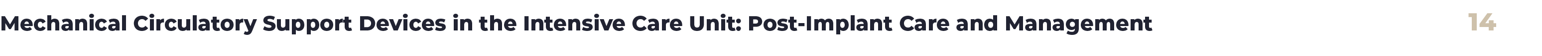 Mechanical Circulatory Support Devices in the Intensive Care Unit: Post-Implant Care and Management,1